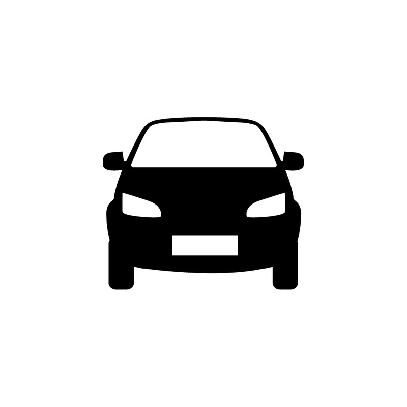 Icône de voiture vecteur modifiable, fond blanc isolé - Caractéristiques de l’image 1