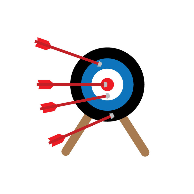Colorful Archery Target Vector Icon for Modern Websites - Features Image 1