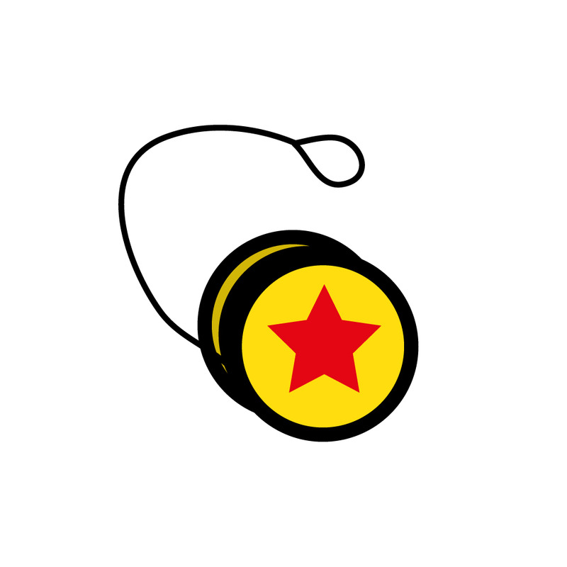 Vibrant Yellow and Red Star Yo-Yo Vector Illustration Design - Features Image 1