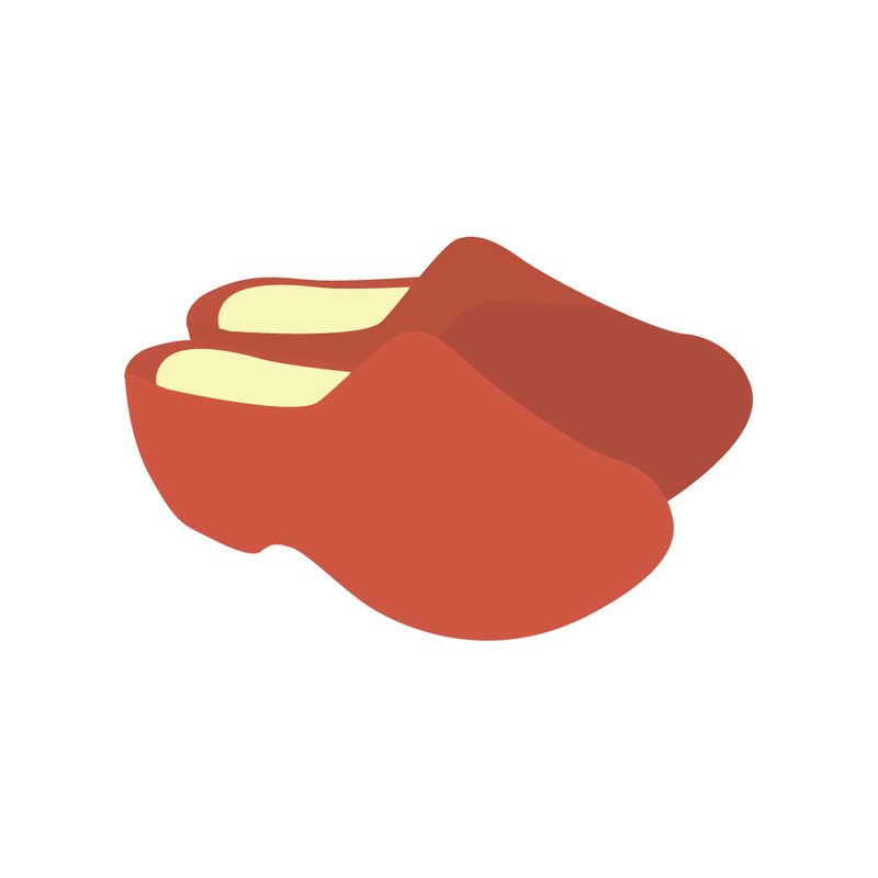 Dutch Wooden Clogs Cartoon Vector Illustration for Design - Features Image 1