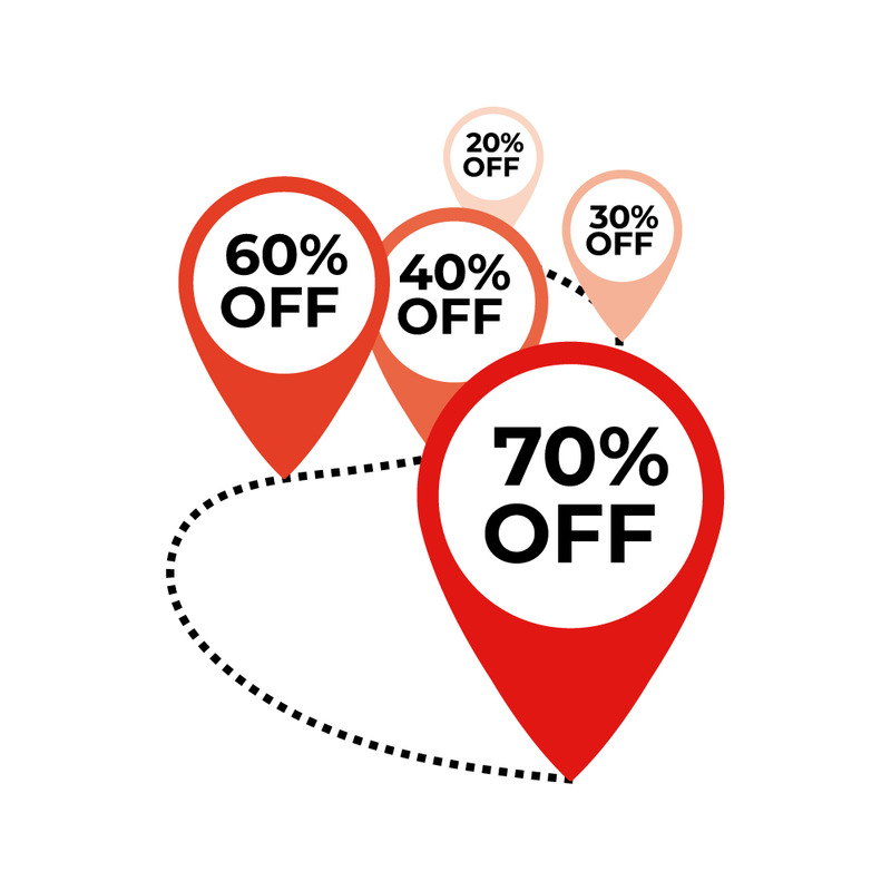 La puntina rossa indica gli sconti sulla linea tratteggiata - Caratteristiche Immagine 1