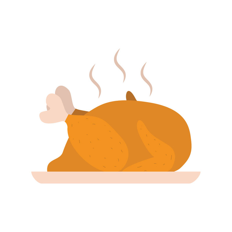 Иллюстрация с жареной курицей в стиле ретро - Features Image 1