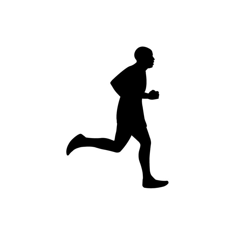 Running man side view silhouette - Features Image 1