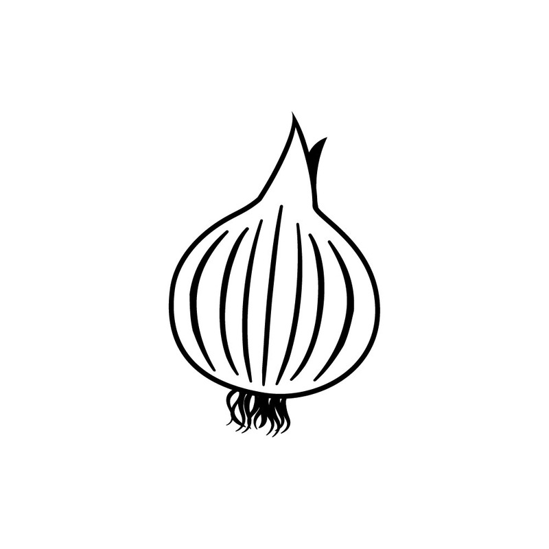 Klasszikus hagymazöldség sziluett vektor grafikus illusztráció - Features Image 1