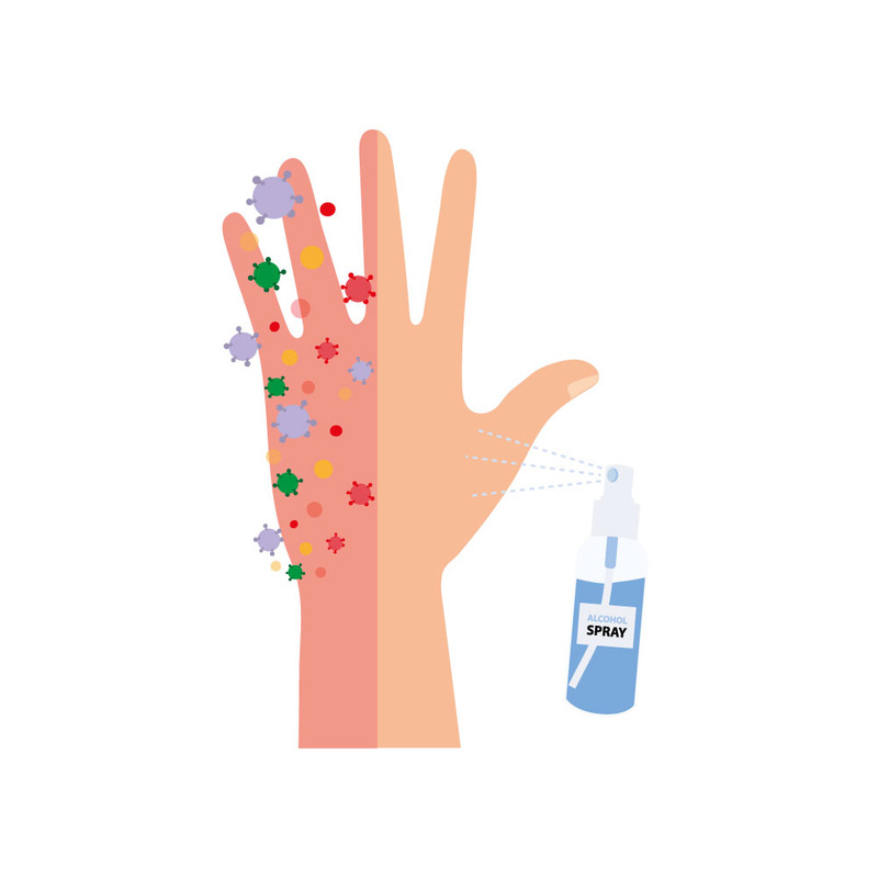 Le spray désinfectant pour les mains élimine les germes pour une hygiène propre - Caractéristiques de l’image 1