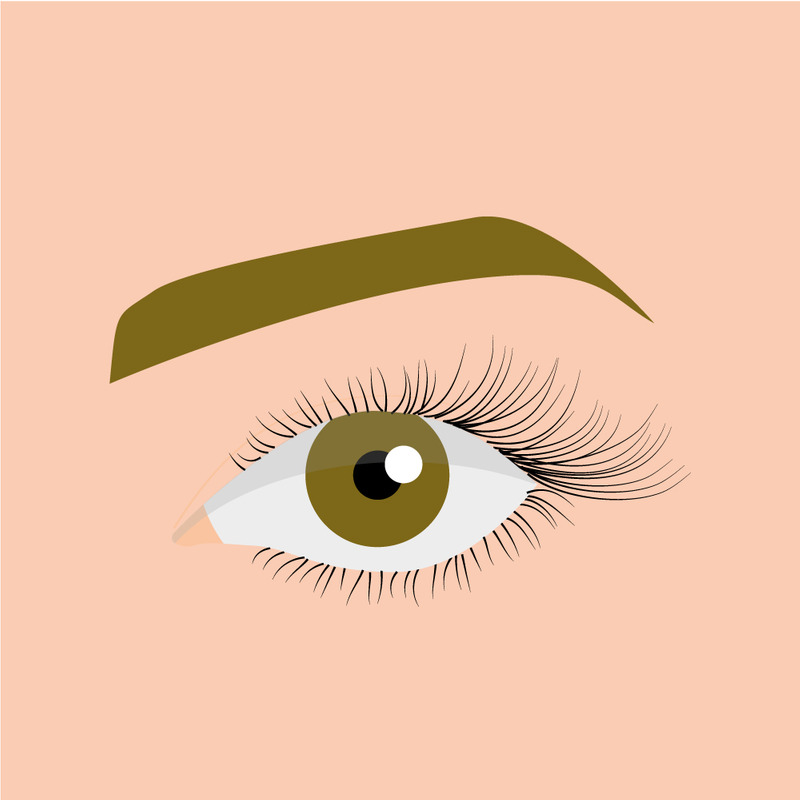 Krásná hnědá žena oko. vektorové ilustrace - Features Image 1