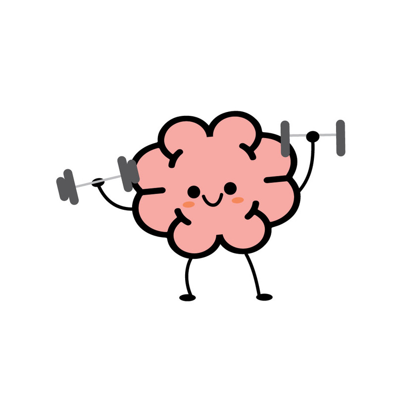 Illustration vectorielle de poids de cerveau soulevant des cerveaux pour la conception de l'intelligence - Caractéristiques de l’image 1