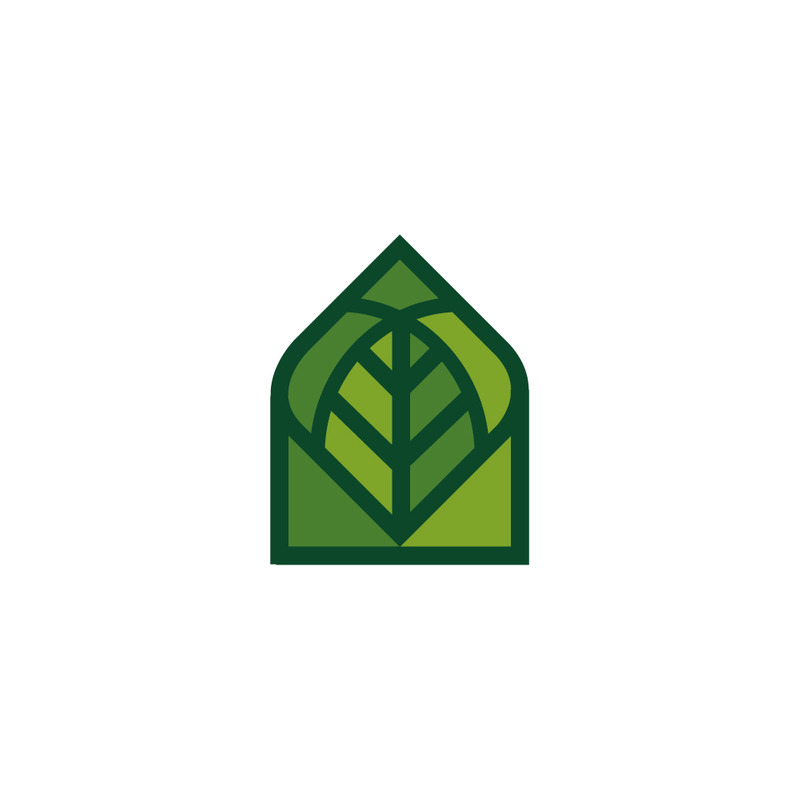 Eco-Friendly Leaf House Logo: Sustainable Home Design Symbol - Features Image 1