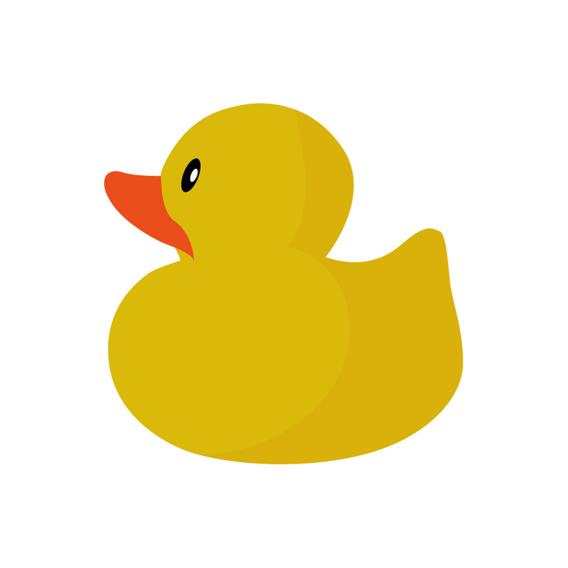 Icono plano de patito de goma amarillo. Patito de goma bonito - Características Imagen 1