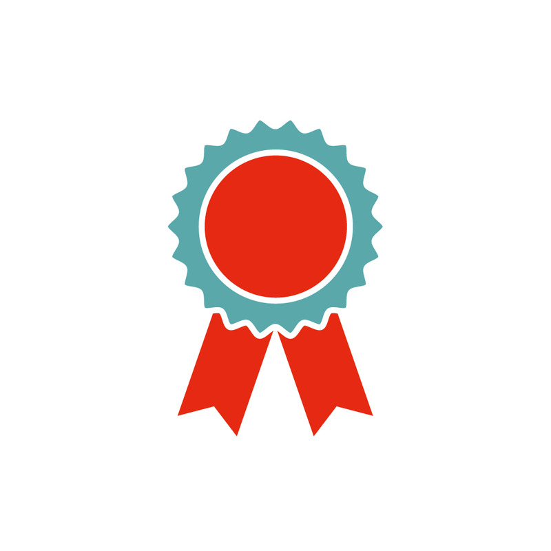 Icône de récompense de sceau de certification, symbole de timbre Web en ruban, illustration vectorielle d'étiquette - Caractéristiques de l’image 1