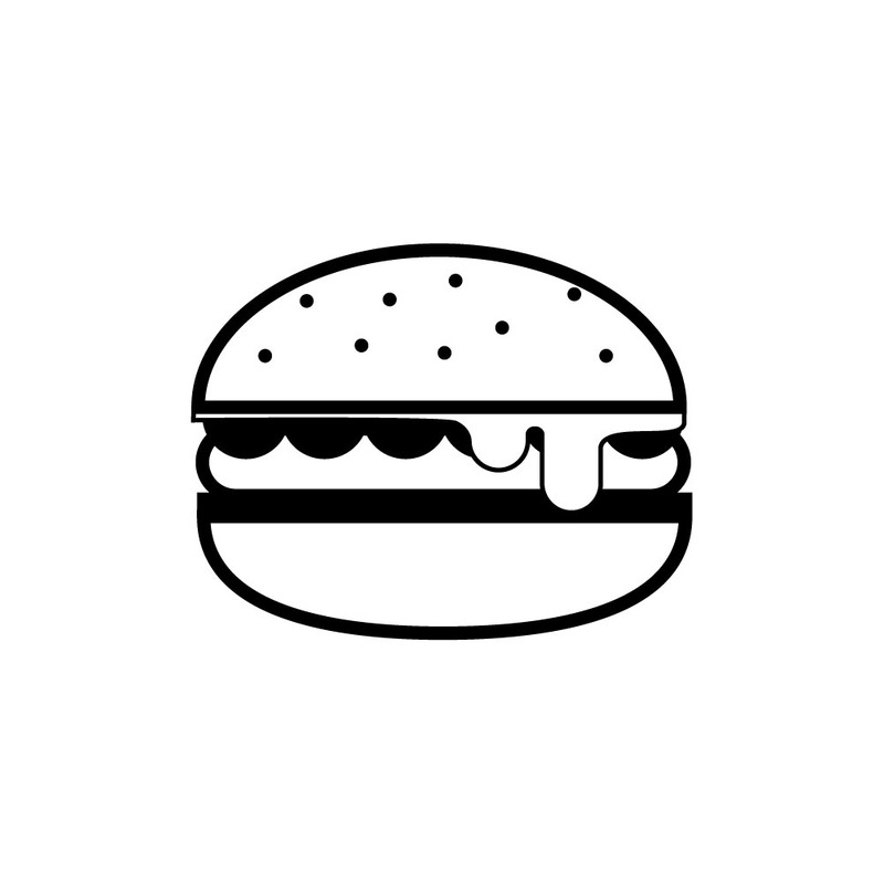 Apetyczna ikona wektorowa Cheeseburgera do projektowania menu - Obraz funkcji 1