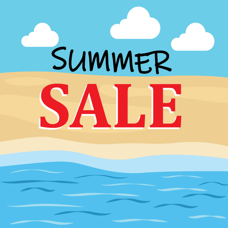 Summer Sale Poster Template with Beach Background and Tropical Vibes - Features Image 1