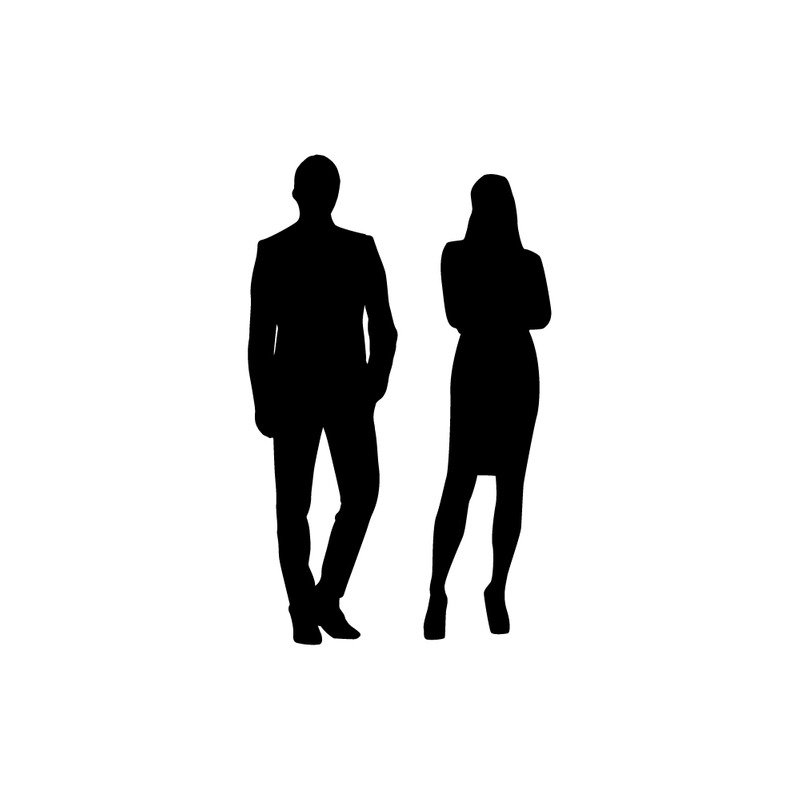Silhouette di un uomo e di una donna - Caratteristiche Immagine 1