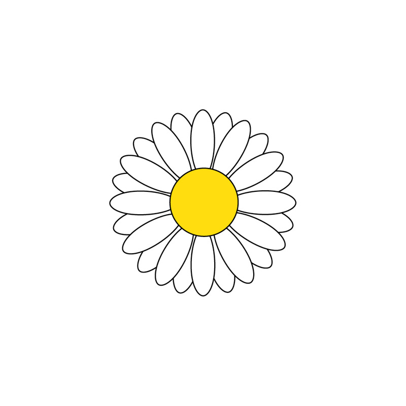 Minimalistyczna geometryczna stokrotka kwiatowa ilustracja wektorowa sztuka - Obraz funkcji 1