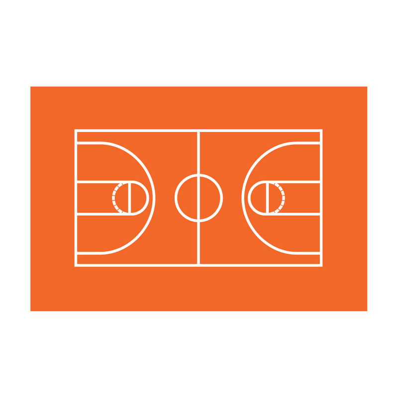 Ilustración vectorial del icono de línea de diseño de cancha de baloncesto - Características Imagen 1