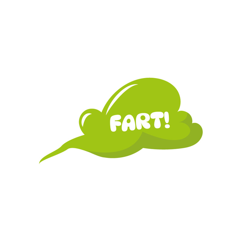 Stinky Fart Cartoon Icon: Green Gas Cloud Bad Smell Illustration - Features Image 1