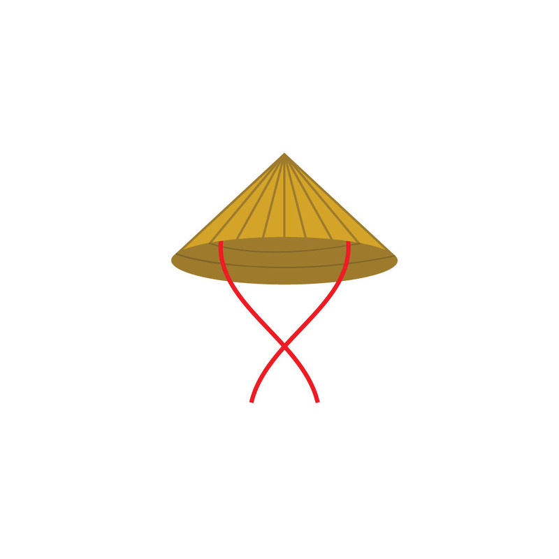 Traditional Asian Conical Hat Vector Icon Illustration - Features Image 1