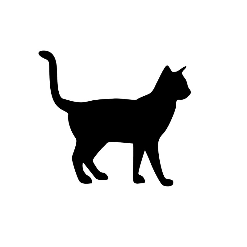 Elegant Black Cat Silhouette Vector Art for Design Projects - Features Image 1