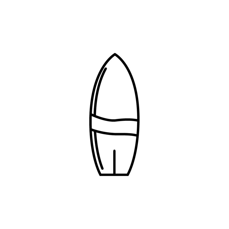 Premium Surfboard-Vektorsymbol: Wave Rider-Design für Surfbegeisterte - Eigenschaften Bild 1