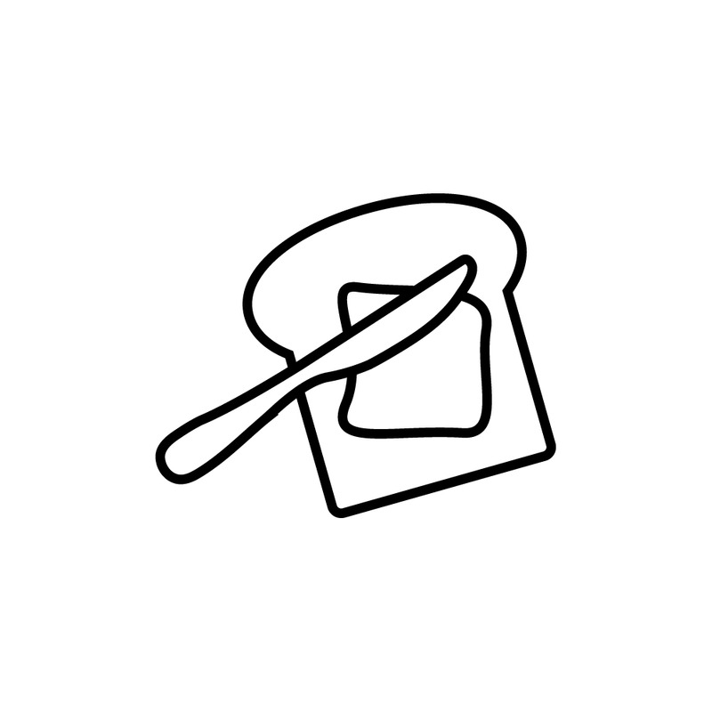 Icône de tranche de pain beurrée pour les produits laitiers et le petit-déjeuner - Caractéristiques de l’image 1