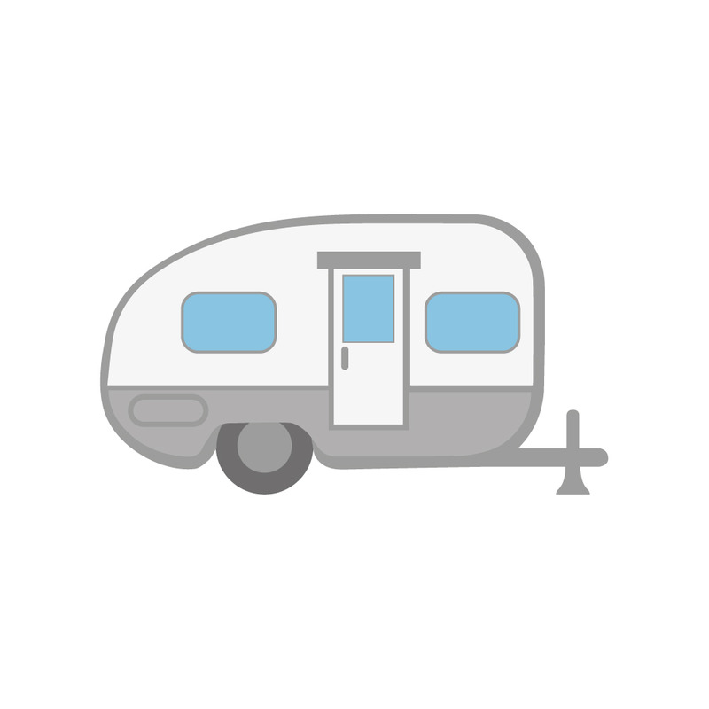 Detailed Parked Caravan Vector Art for Travel and Camping Themes - Features Image 1