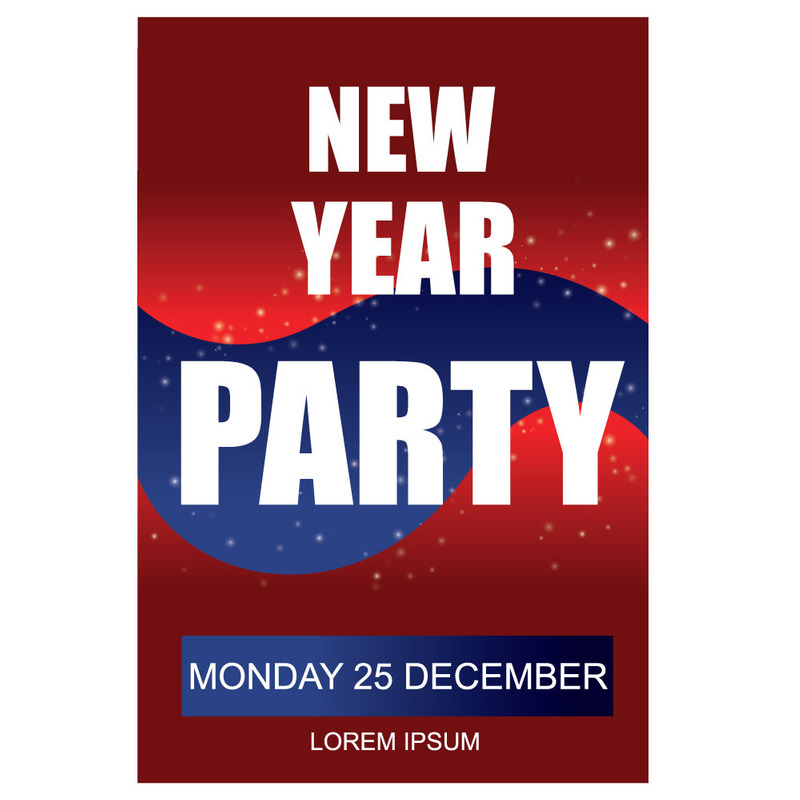 New Year & Christmas Party Disco Night Flyer Template - Features Image 1