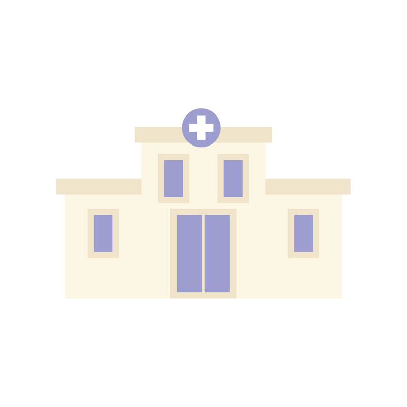 Modernes Krankenhausgebäude Symbol flache Vektor-Illustration - Eigenschaften Bild 1