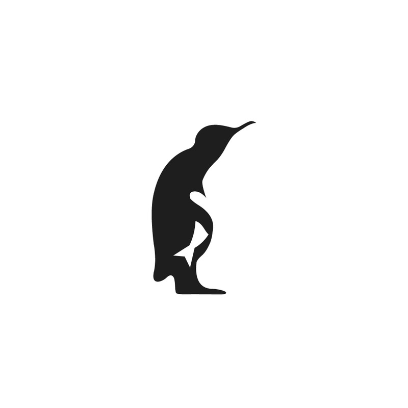 Pingvin med fisk, minimalistisk logotyp - Features Image 1