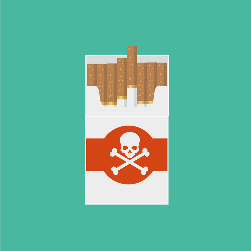 Cigarettpaket på grön bakgrund - Features Image 1