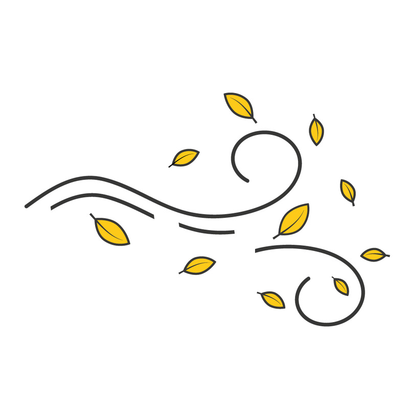 Autumn Wind Whirling Leaves Vector Illustration Art - Features Image 1