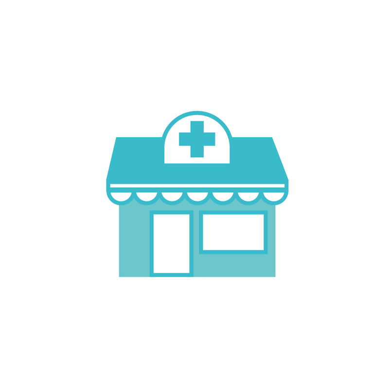 Modern Street Pharmacy Shop Flat Vector Icon Illustration - Features Image 1
