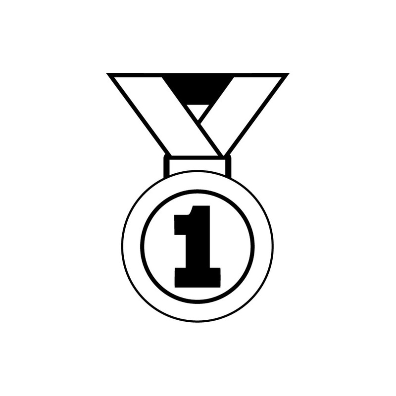 Biathlon-Goldmedaillen-Symbol (Vektor) – Umriss-Auszeichnungssymbol für Sport-Icons und Webdesign-Projekte - Eigenschaften Bild 1