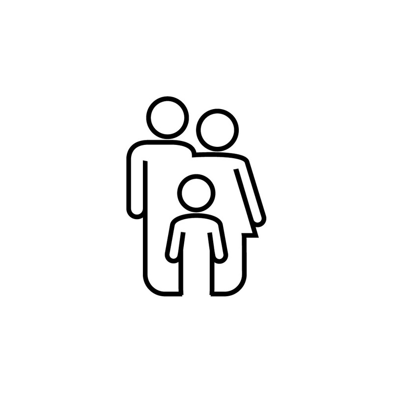 Icona vettoriale della linea familiare: icone di assicurazione e protezione della famiglia per progetti di design - Caratteristiche Immagine 1