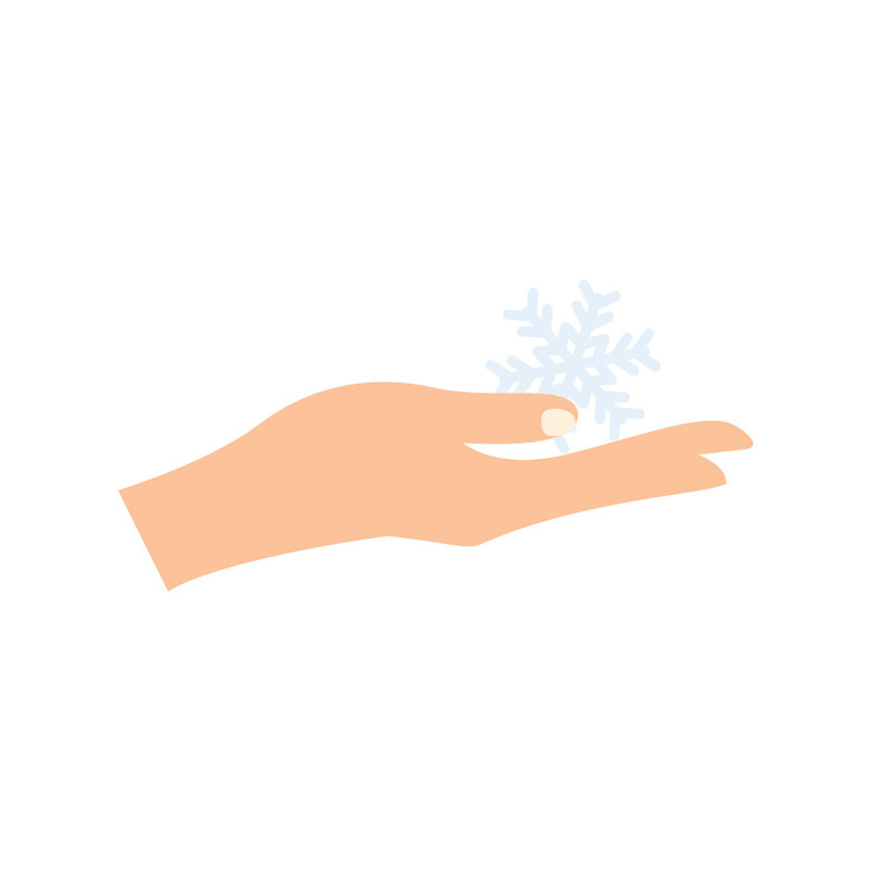 Main détaillée tenant un flocon de neige délicat (vecteur hivernal) - Caractéristiques de l’image 1