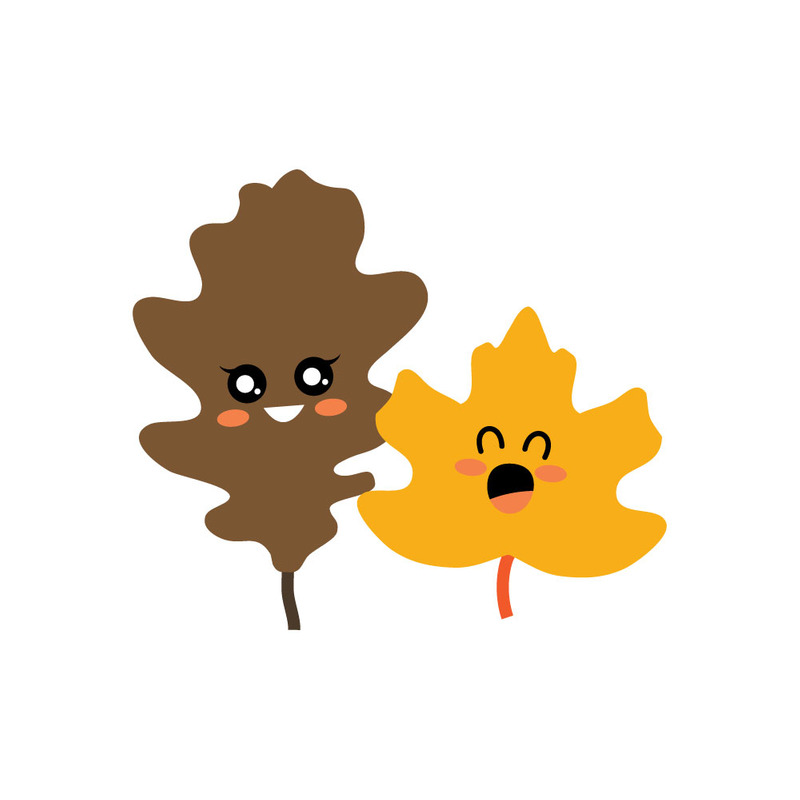 Illustrazione vettoriale di un personaggio di foglie autunnali personificate e stravaganti - Caratteristiche Immagine 1