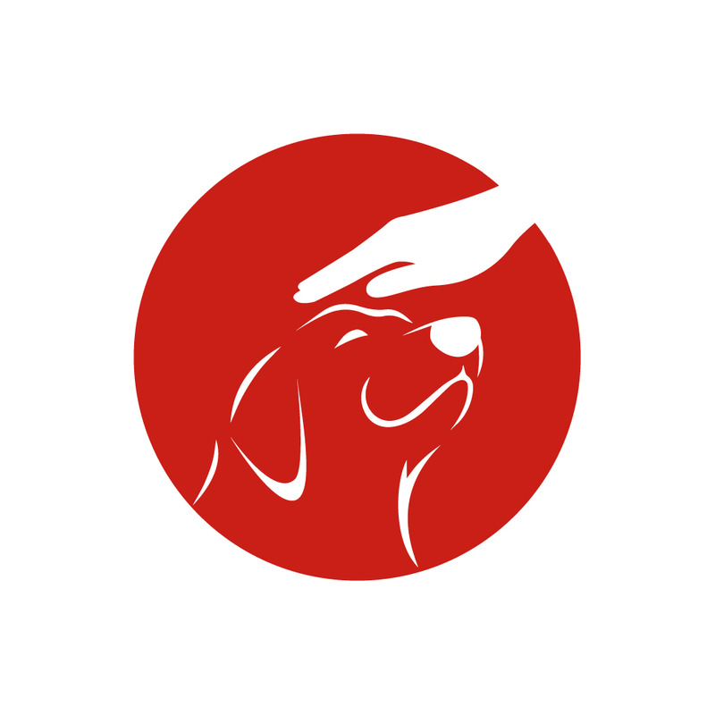 Modèle de logo de chien d'amour de main humaine - Caractéristiques de l’image 1