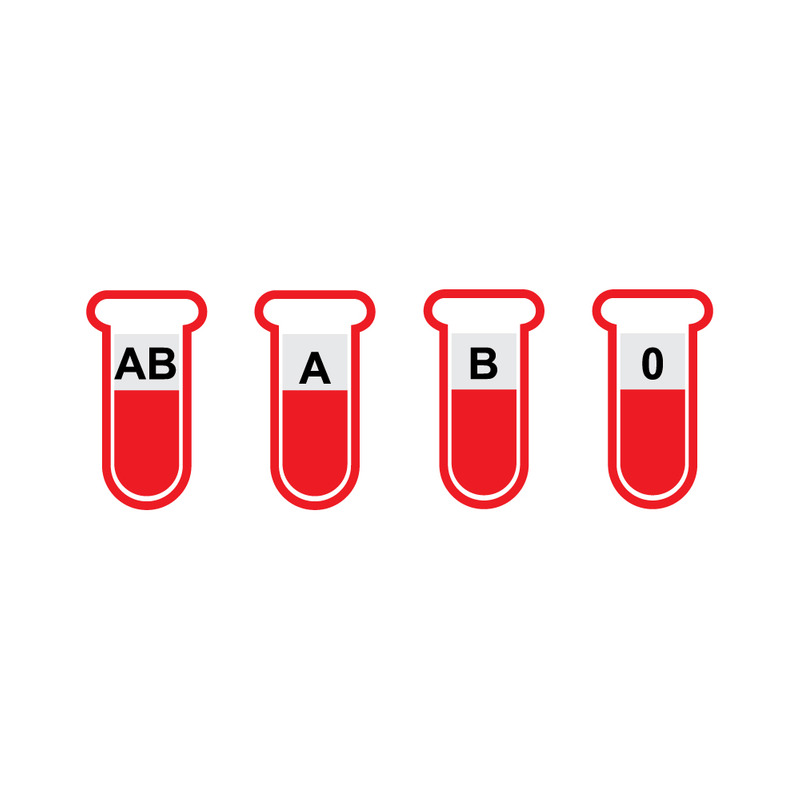 Blood Type Test Tubes Laboratory Medical Vector Illustration - Features Image 1