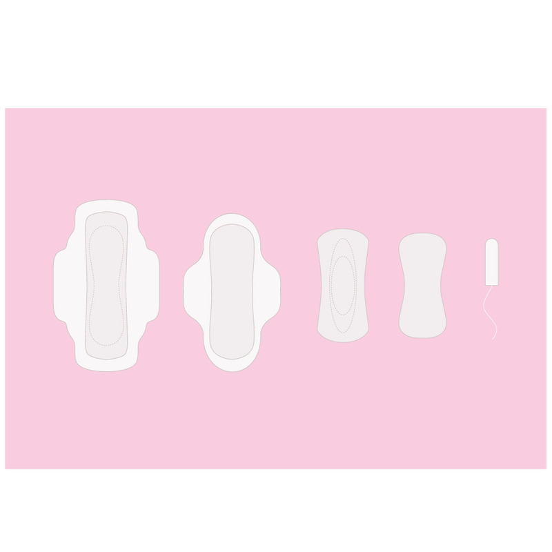 Feminine Hygiene Products Menstrual Cycle Pink Background Design - Features Image 1