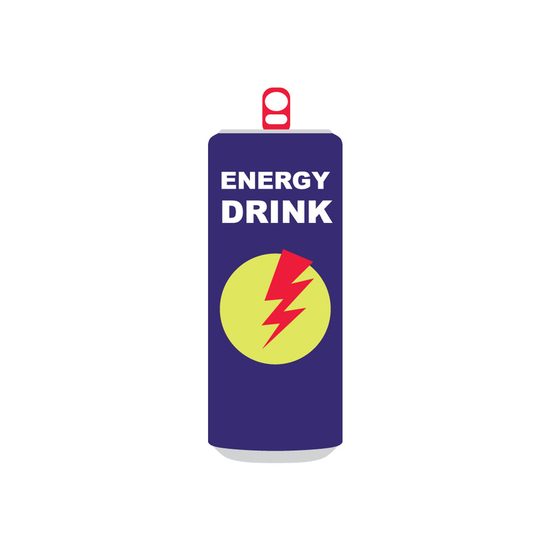 Energy Drink Can Vector Icon - Bold Design with Lightning Bolt - Features Image 1