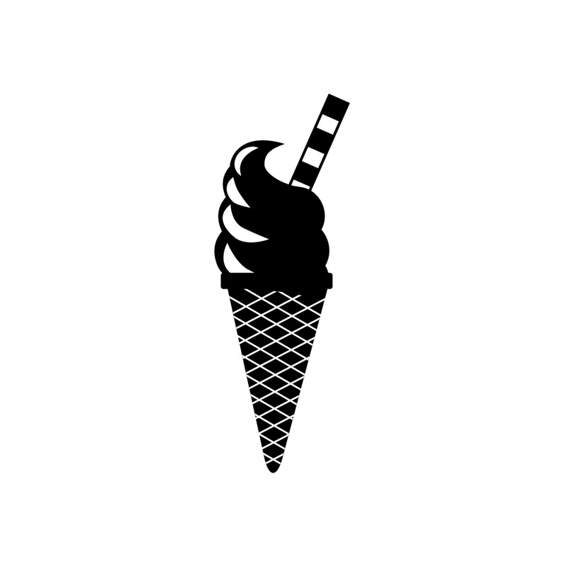 Delicioso cono de helado con icono vectorial de crema - Características Imagen 1