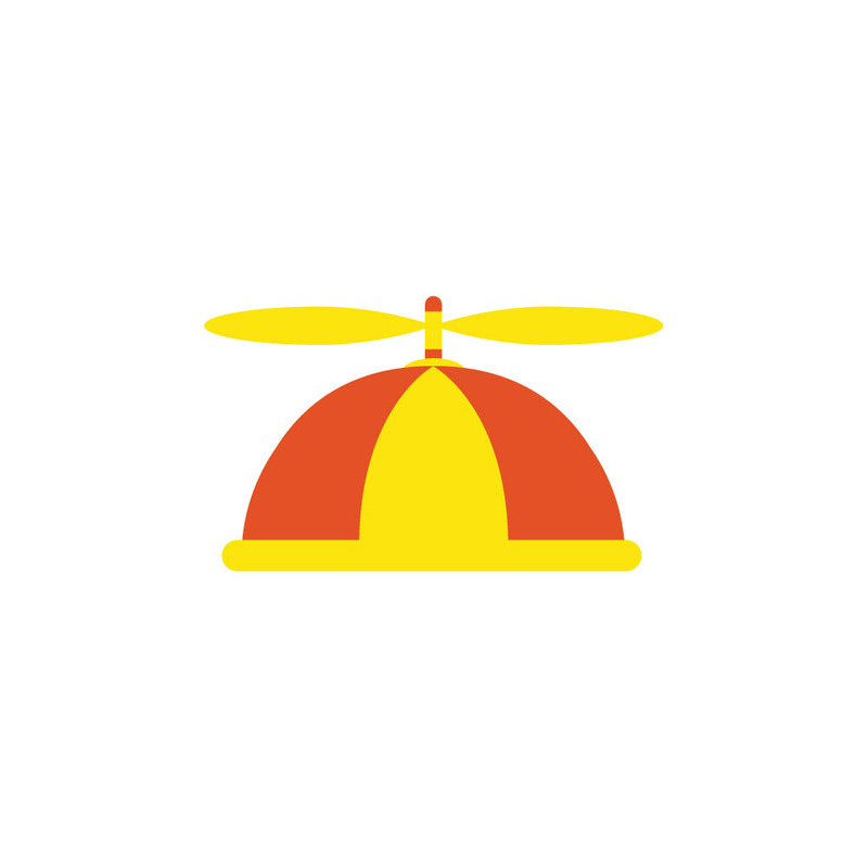 Whimsical Kids Propeller Cap Icon Flat Vector Illustration - Features Image 1