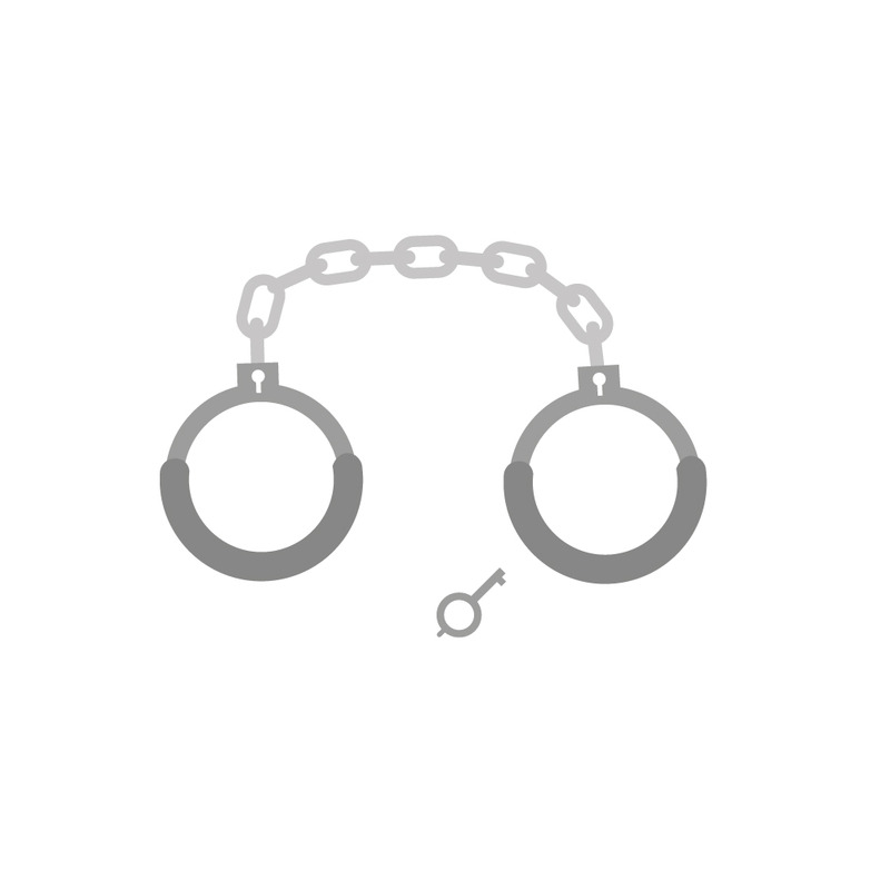 Kelepçe vektör gri simge polis hapishane - Features Image 1