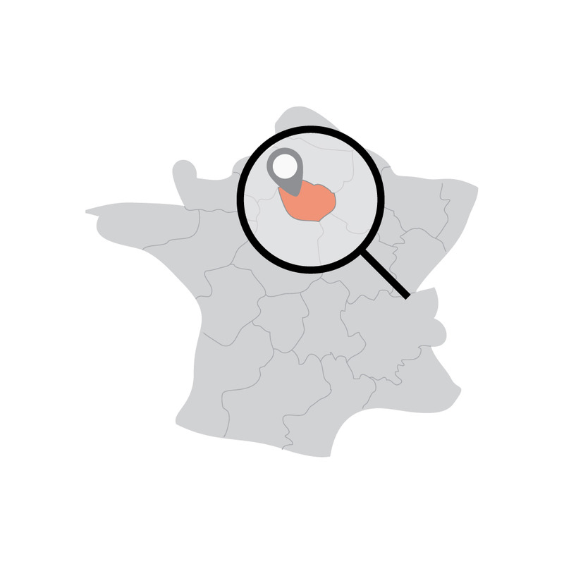 Modèle de carte détaillée de la France avec loupe - Caractéristiques de l’image 1