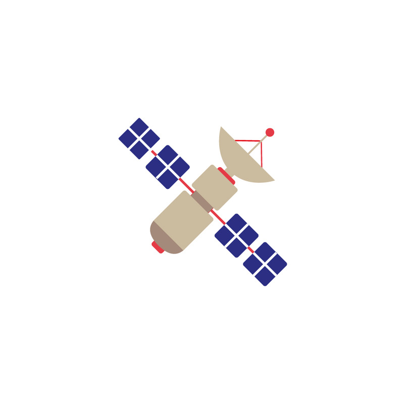 Space Satellite Vector Icon: Modern Flat Design for Web & Apps - Features Image 1