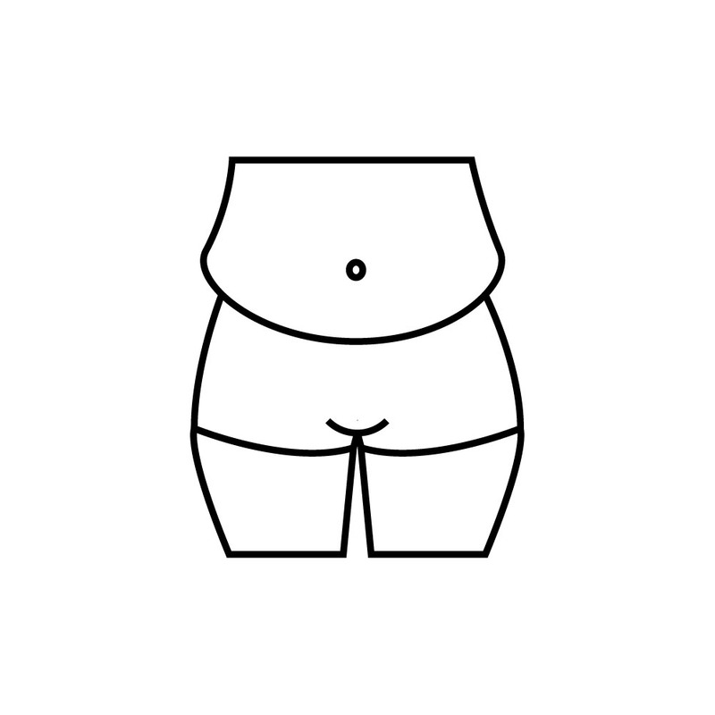 Icono de línea fina del concepto de cuerpo con sobrepeso para diseño de salud y bienestar - Características Imagen 1