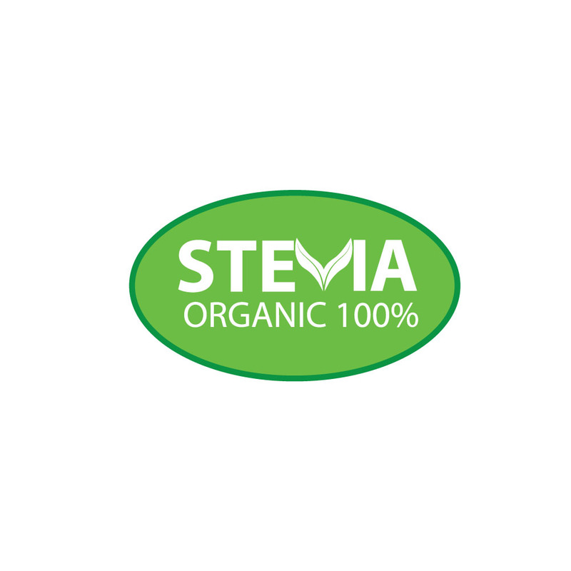 Organic Stevia Leaf Logo Herbal Natural Sweetener Badge - Features Image 1