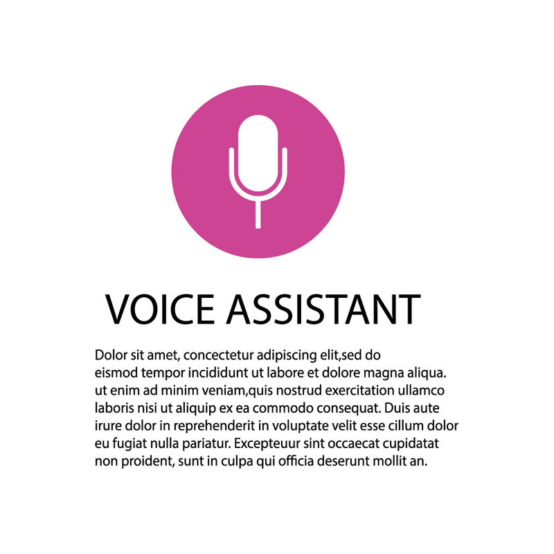 AI Voice Assistant Microphone Icon - Modern Digital Assistant Symbol  Description: - Features Image 1