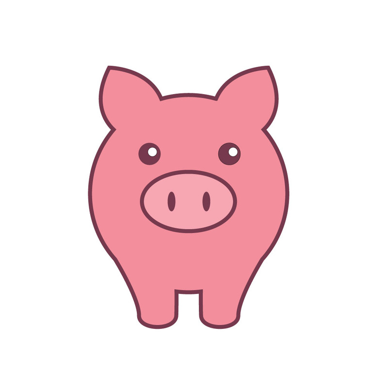Cute Pink Piggy Bank Money Saver Vector Illustration - Features Image 1