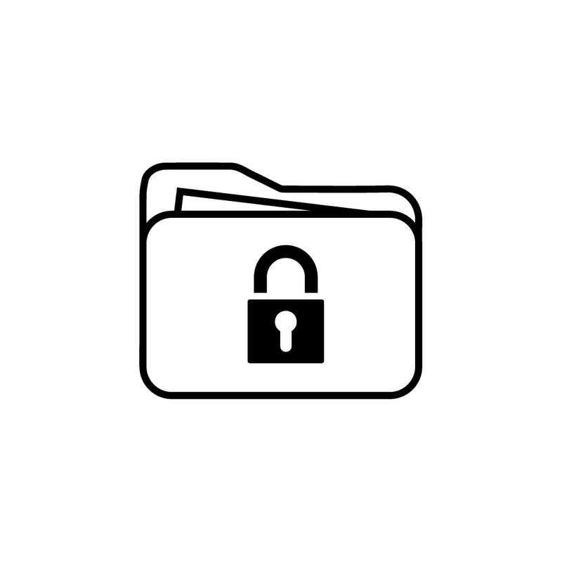 Icône bancaire de dossier verrouillé sécurisé et de dossier confidentiel - Caractéristiques de l’image 1