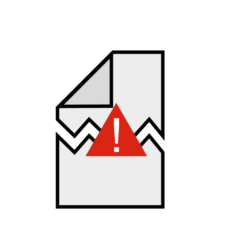 Corrupted file. Damaged data. Vector. - Features Image 1